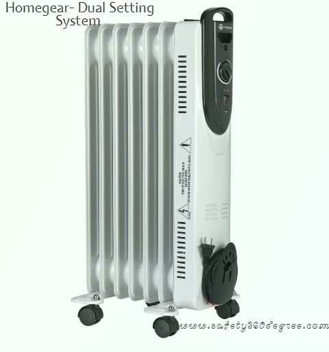 Homegear- Dual Setting System Space Heater For Basement