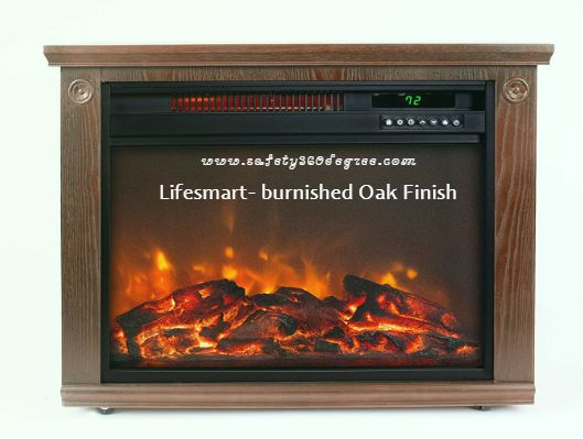 Lifesmart- burnished Oak Finish Space Heater For Basement