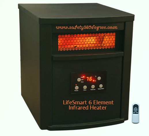 LifeSmart 6 Element Infrared Space Heater For Basement