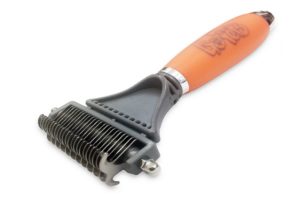 GoPets Dematting Comb brush for a golden retriever