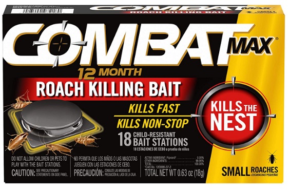 Combat Max 12 Month Roach Killing Bait, how to get rid of roaches overnight