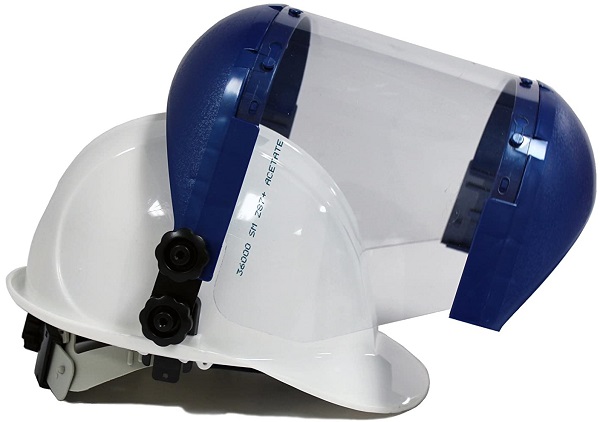 Face Shield with Universal Hard Hat Slot Adapter