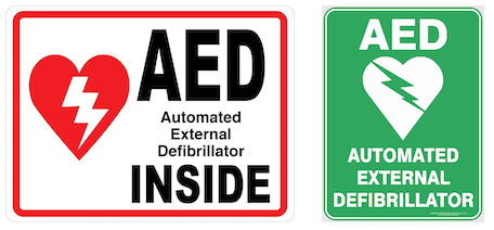 AED Available Inside Signs