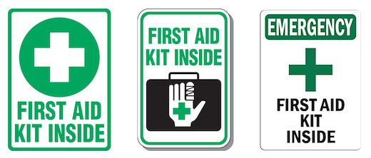 First Aid Kit Inside With Symbol