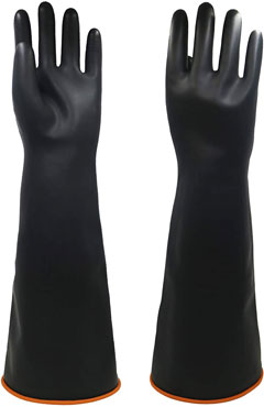 Justseen chemical resistant latex gloves To Protects Hands From Hazardous Chemicals
