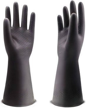 Uxglove chemical resistant latex gloves To Protects Hands From Hazardous Chemicals
