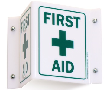 Projecting First Aid V-Sign